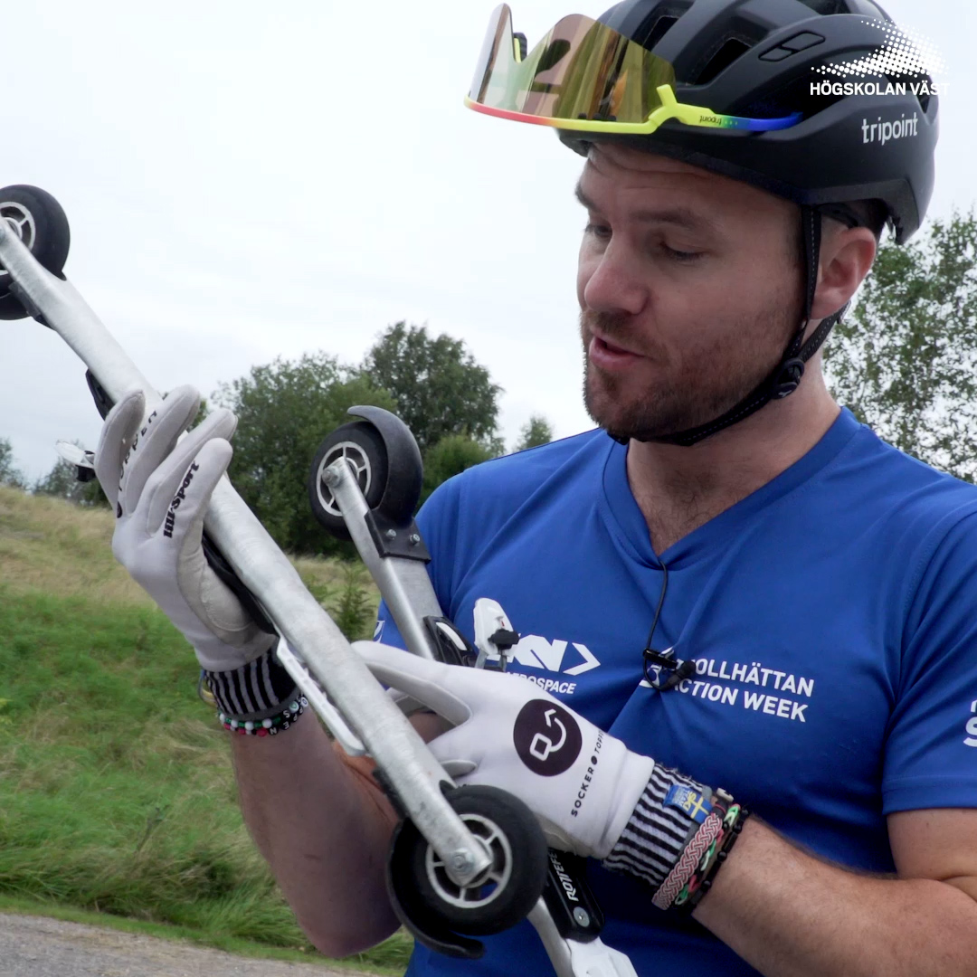 Robin Bryntesson testar 3D-printade skidor
